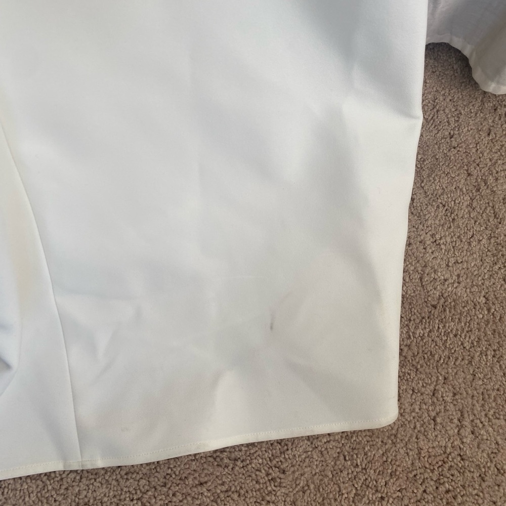 BCBGMAXAZRIA- White “Estrella” Cutout Cap Sleeve Maxi Cocktail Dress - Picture 7 of 10